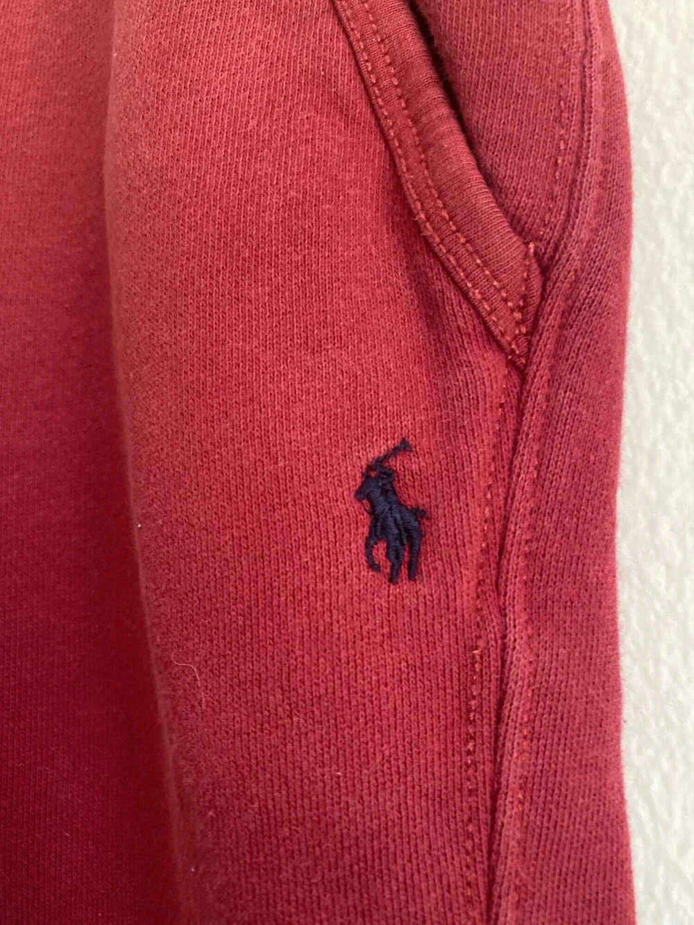 Polo Ralph Lauren Boys Red Joggers Size 7 Navy Embroidered Pony